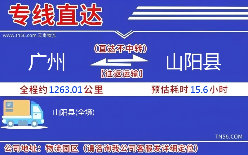 广州到山阳县物流公司