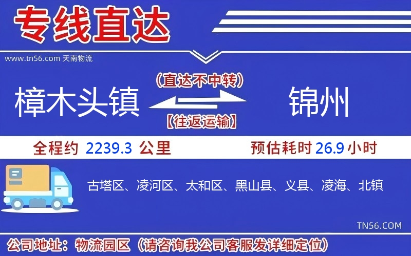樟木头镇到锦州物流公司