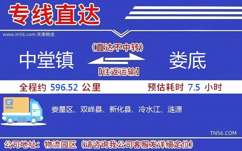 中堂镇到娄底物流公司