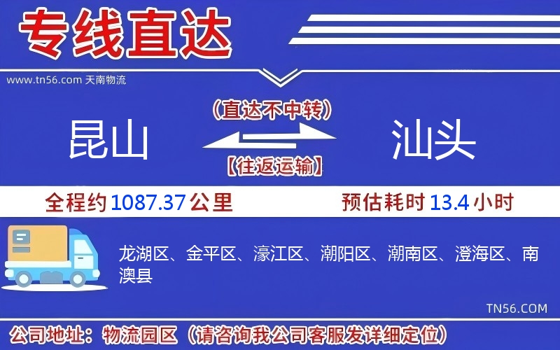 昆山到汕头物流公司
