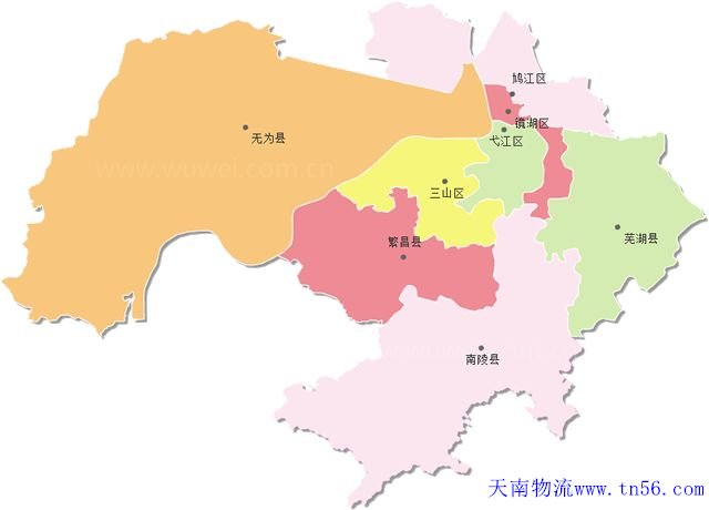 东莞到芜湖市物流舆图